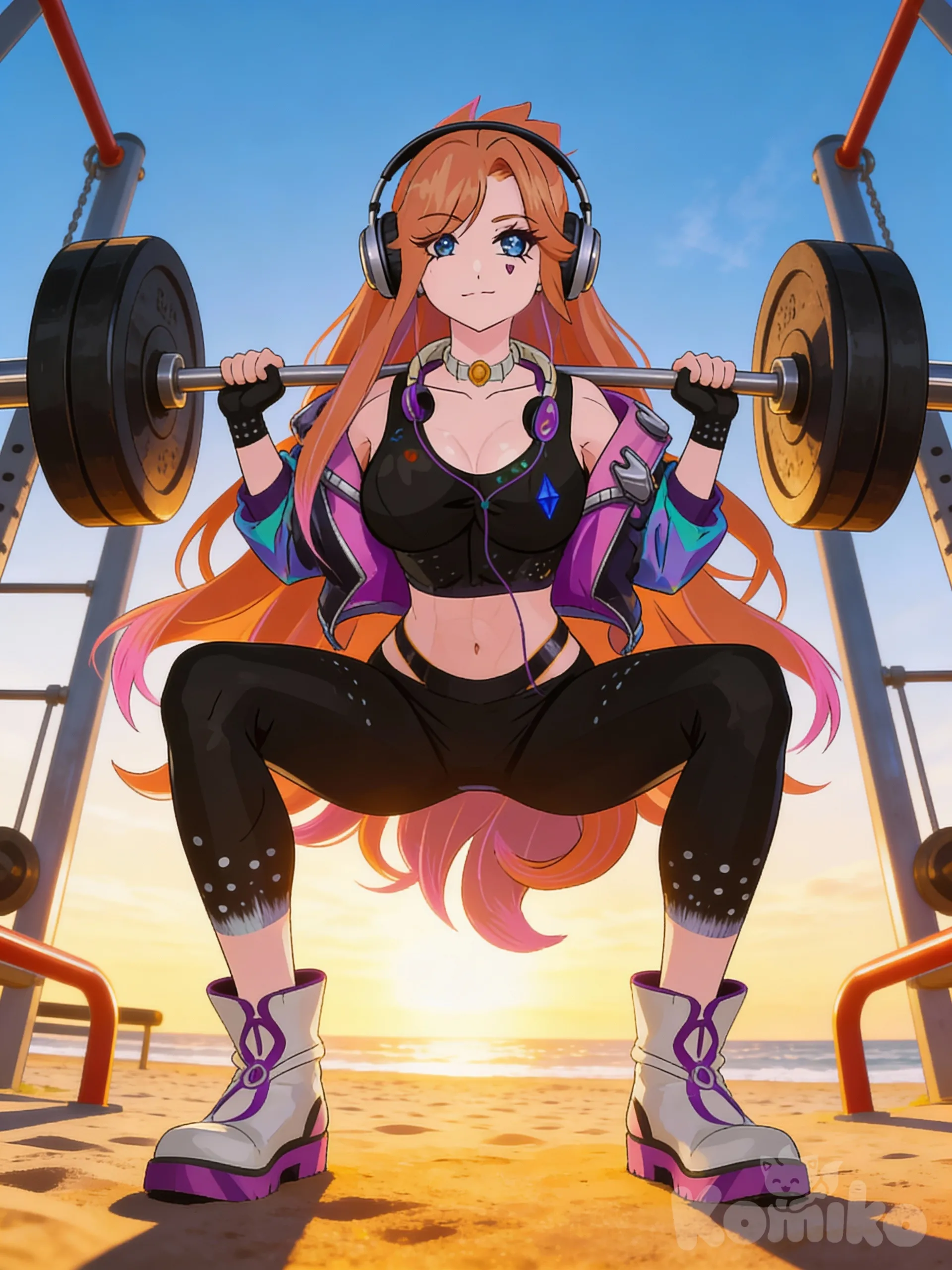 Yuudachi : Training Morning in a beach