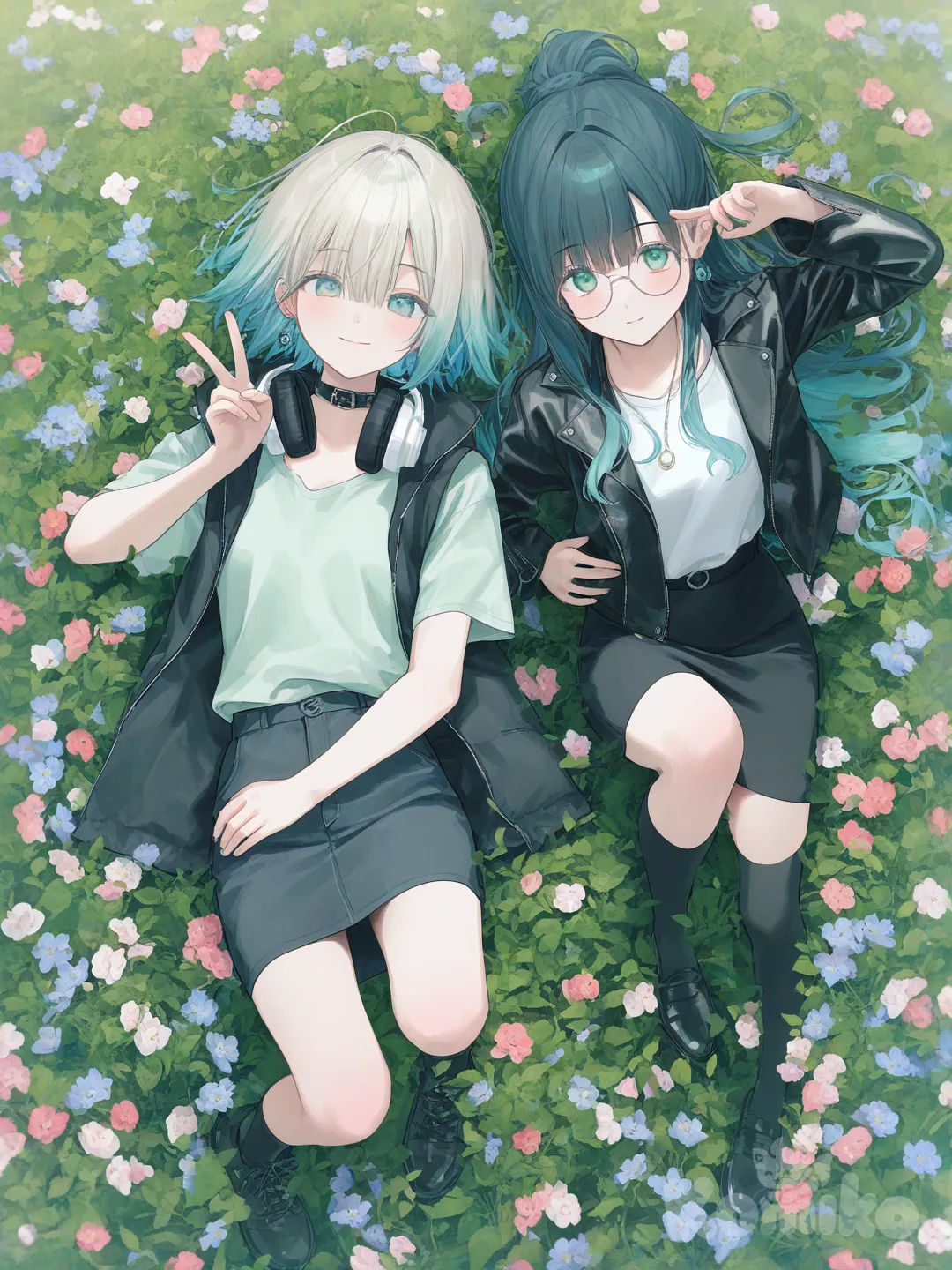 selfie in the flower fields