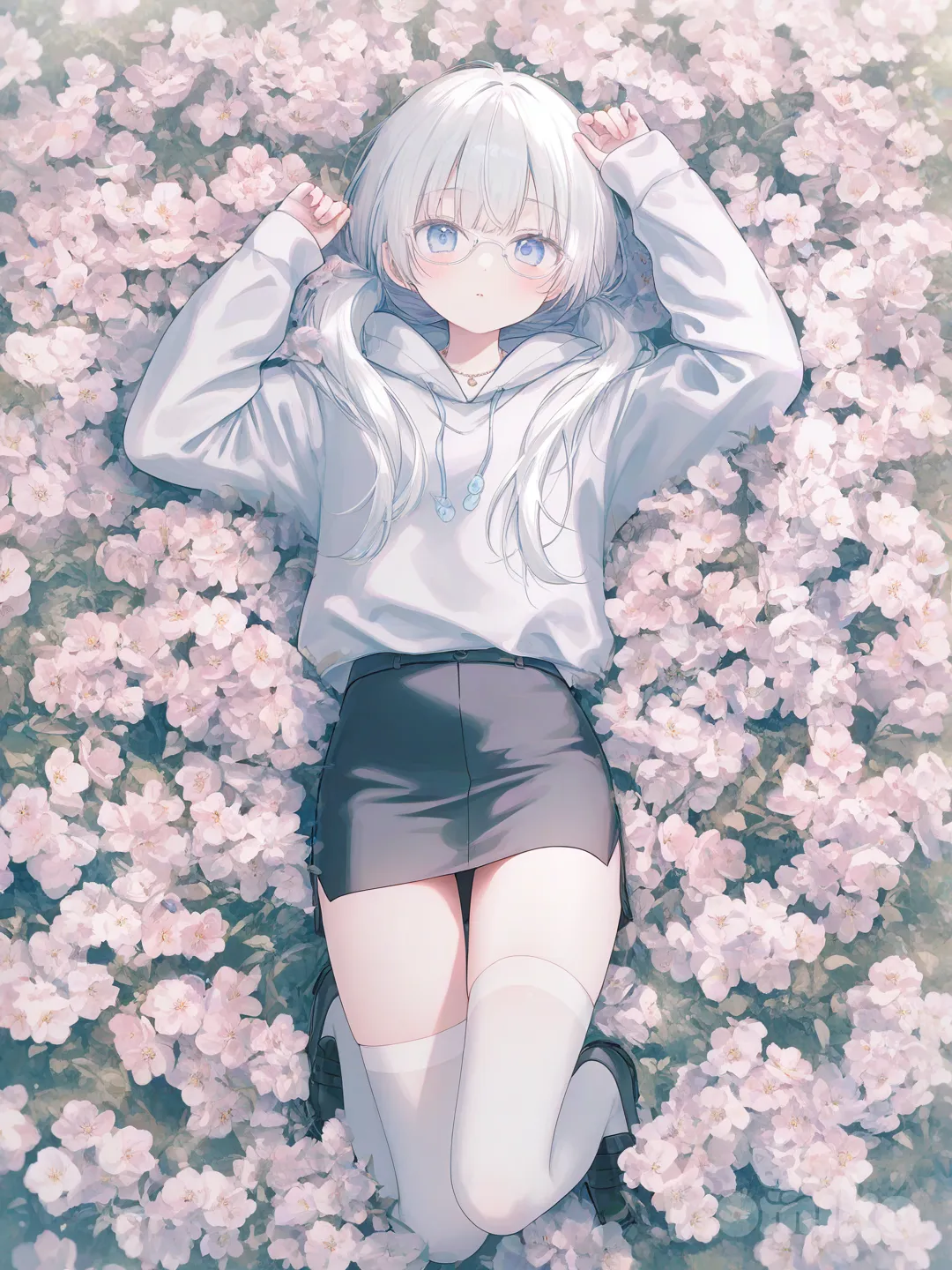 sakura fields selfie