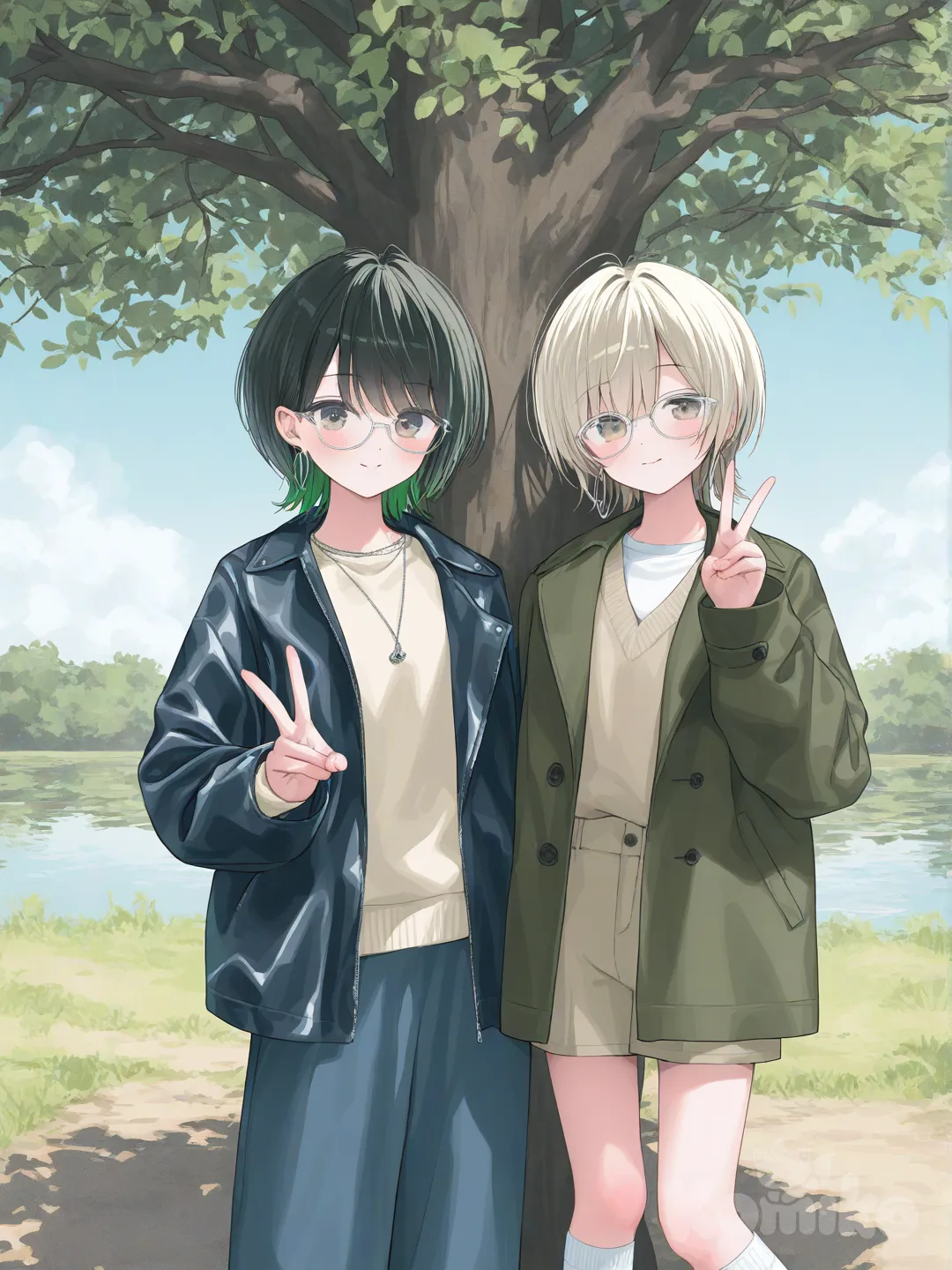 selfie at a lake (fail)