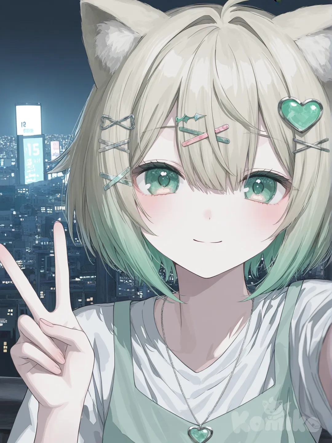 cityscapes selfie with Hina