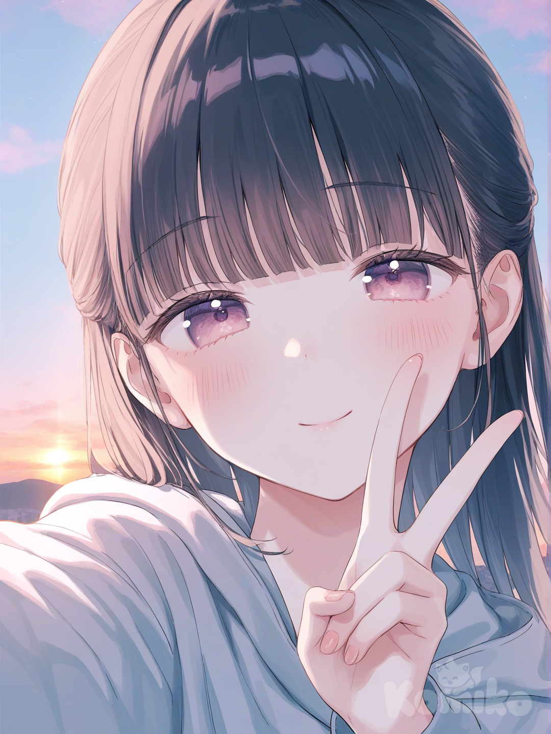 kanao selfie in the mountains