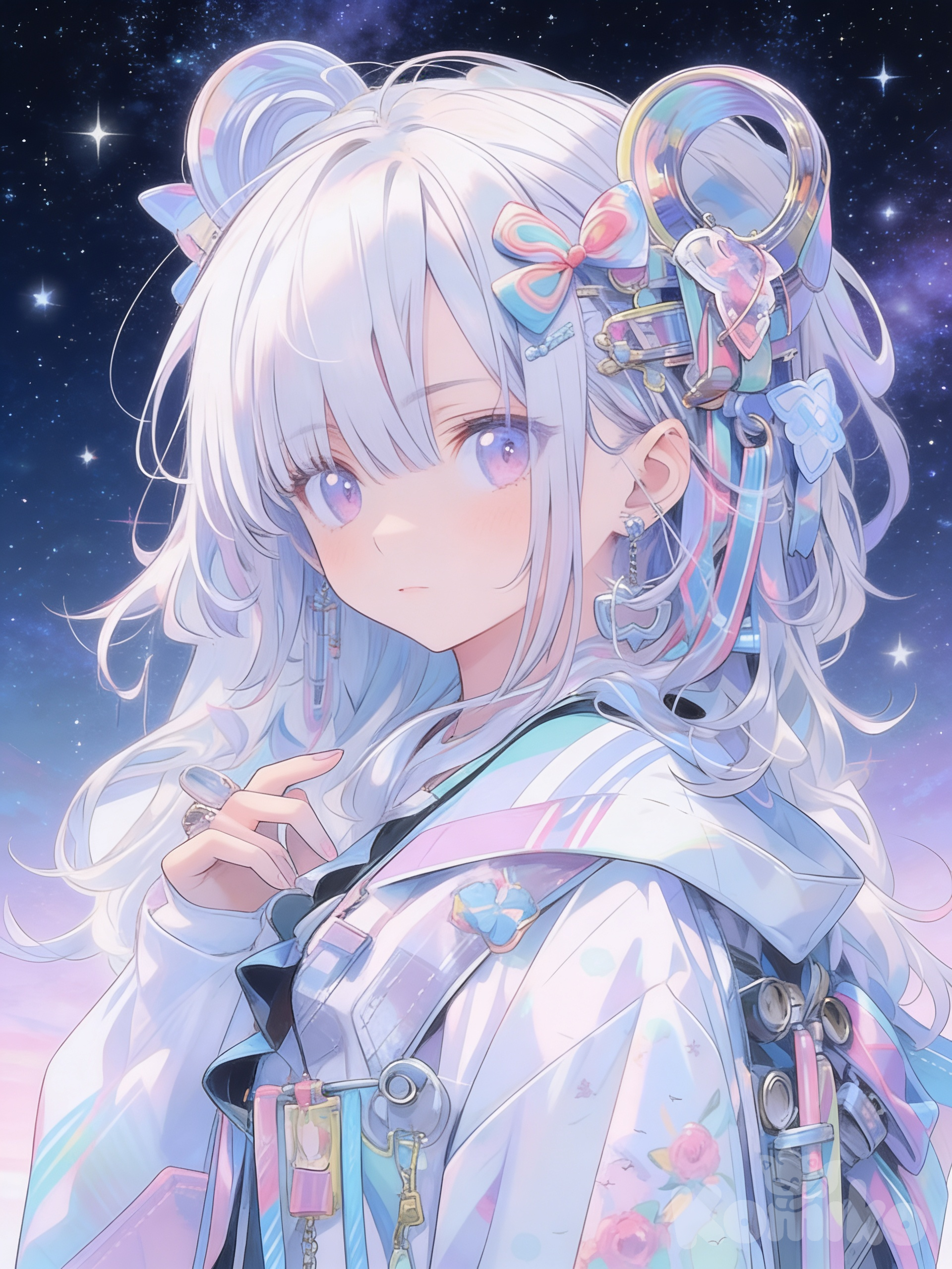 walking under the starry sky