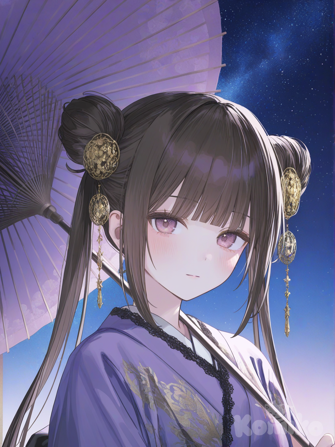 standing under the night sky