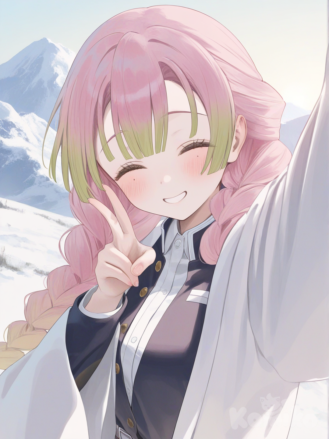 mitsuri at the mountains