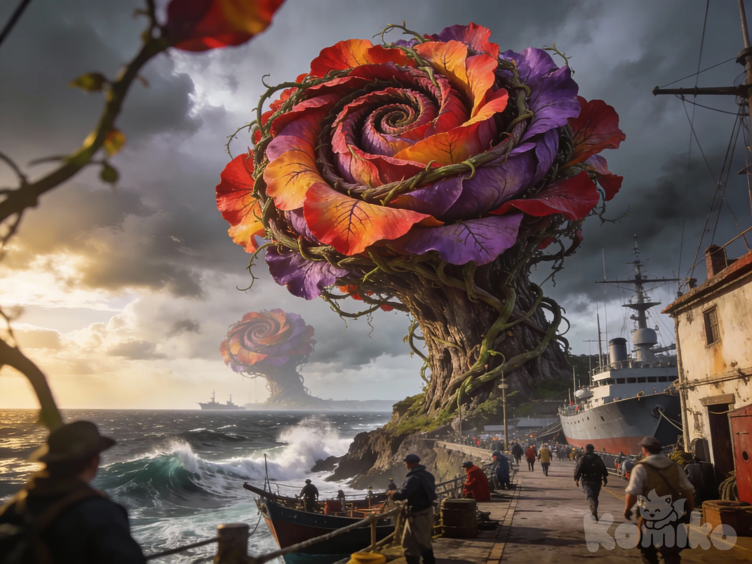 When a colossal monstrous flower rises from the sea