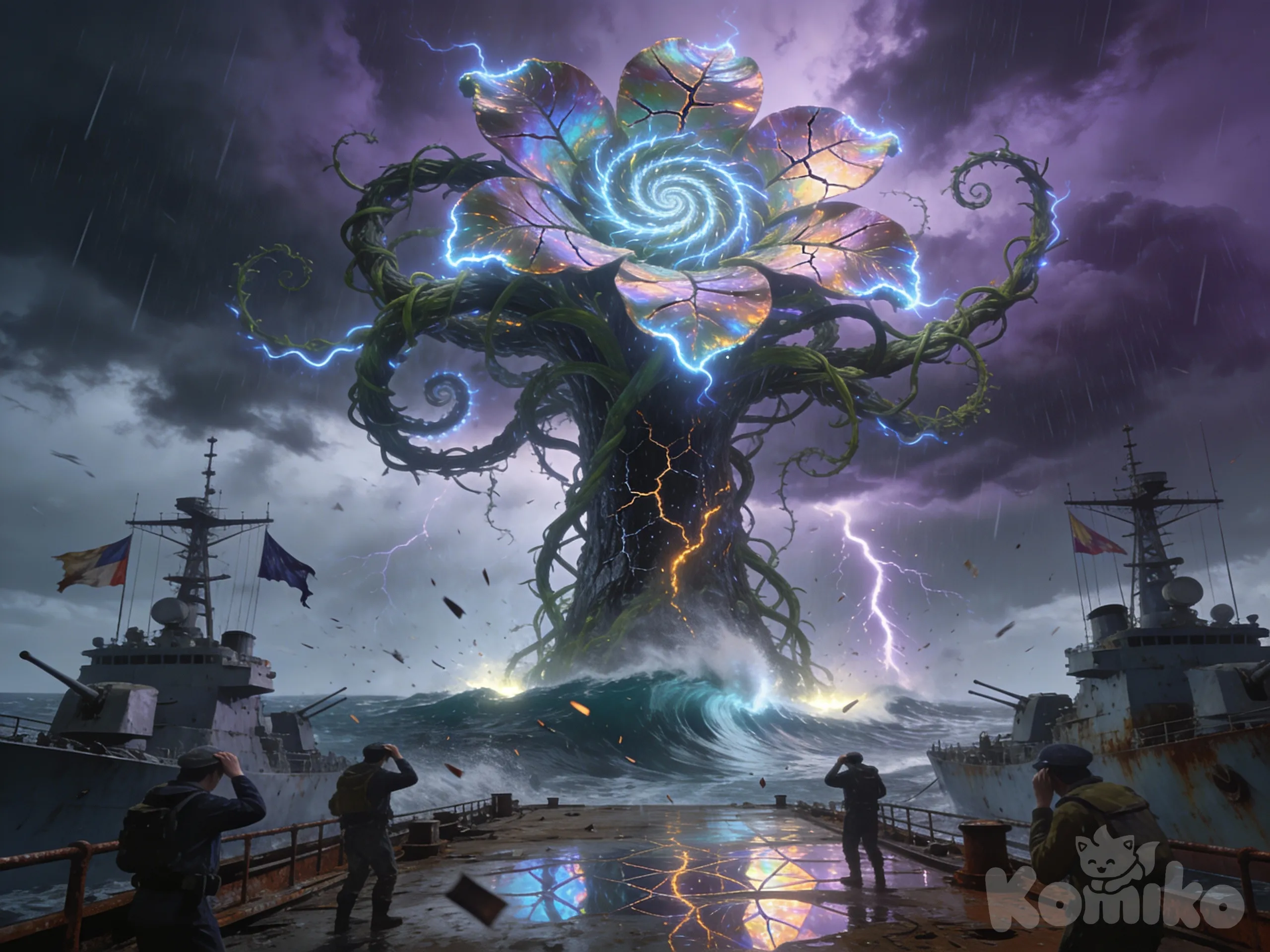 When a colossal monstrous flower rises from the sea