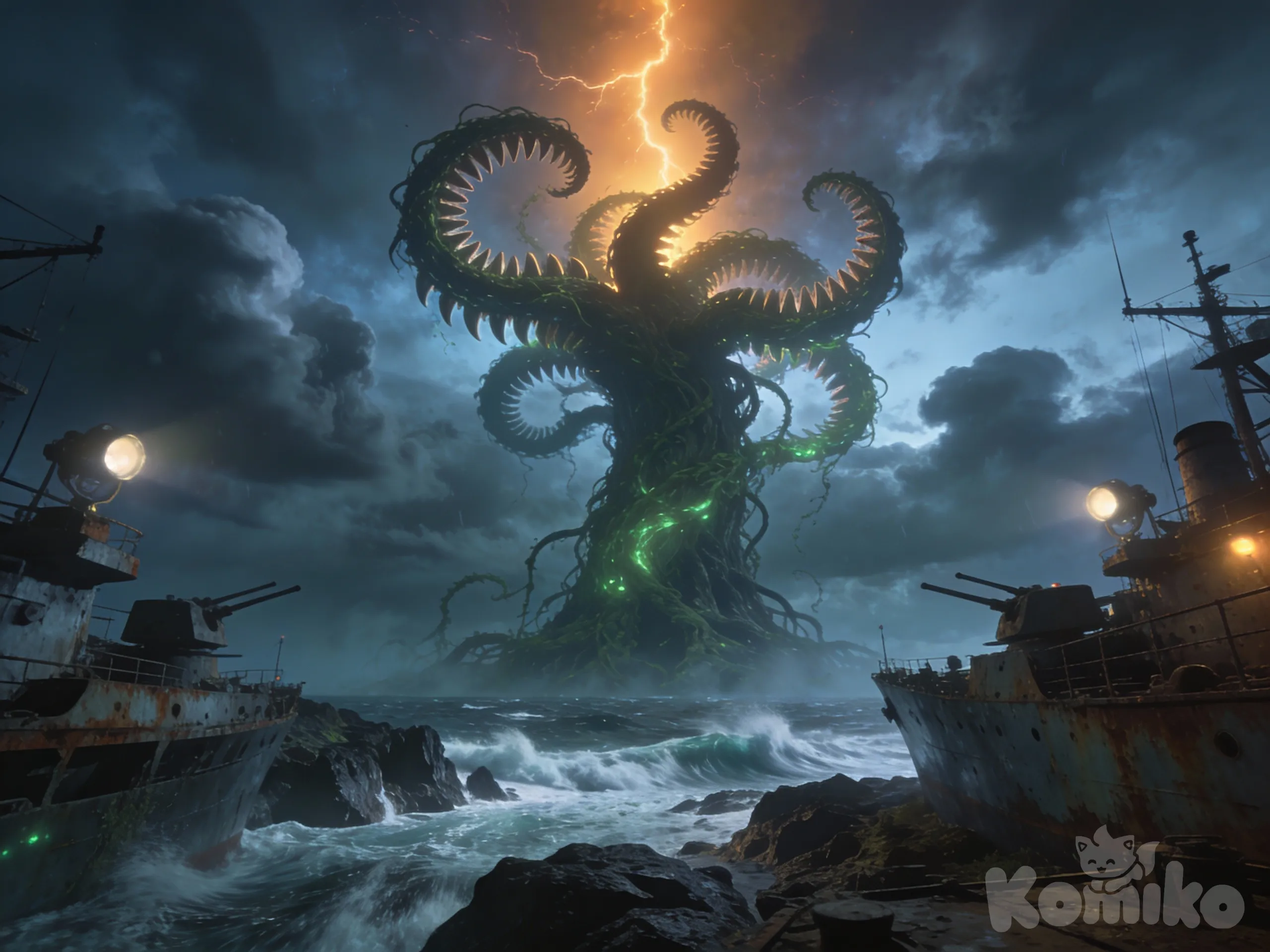 When a colossal monstrous flower rises from the sea