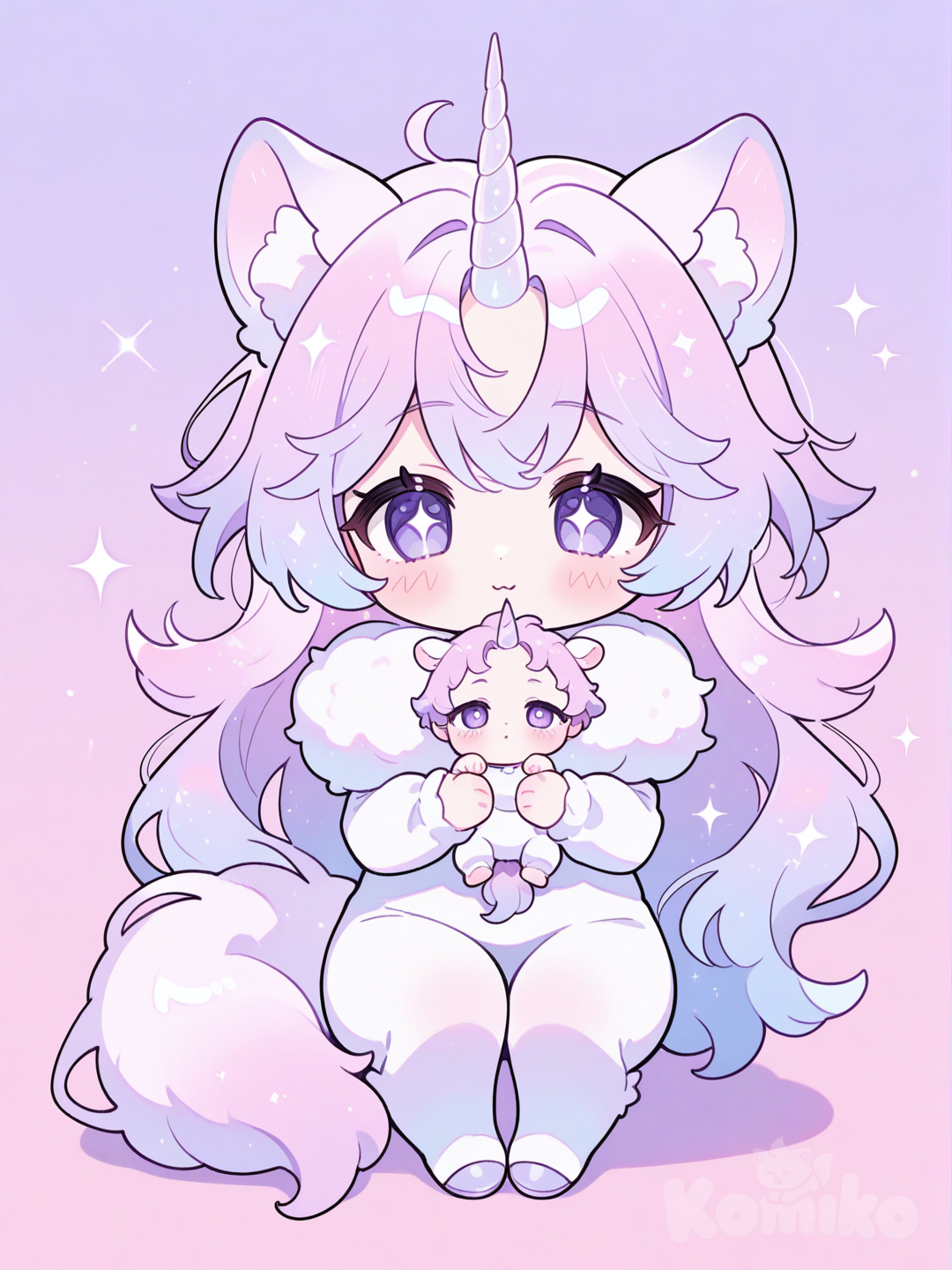 Baby unicorn with her lil sis