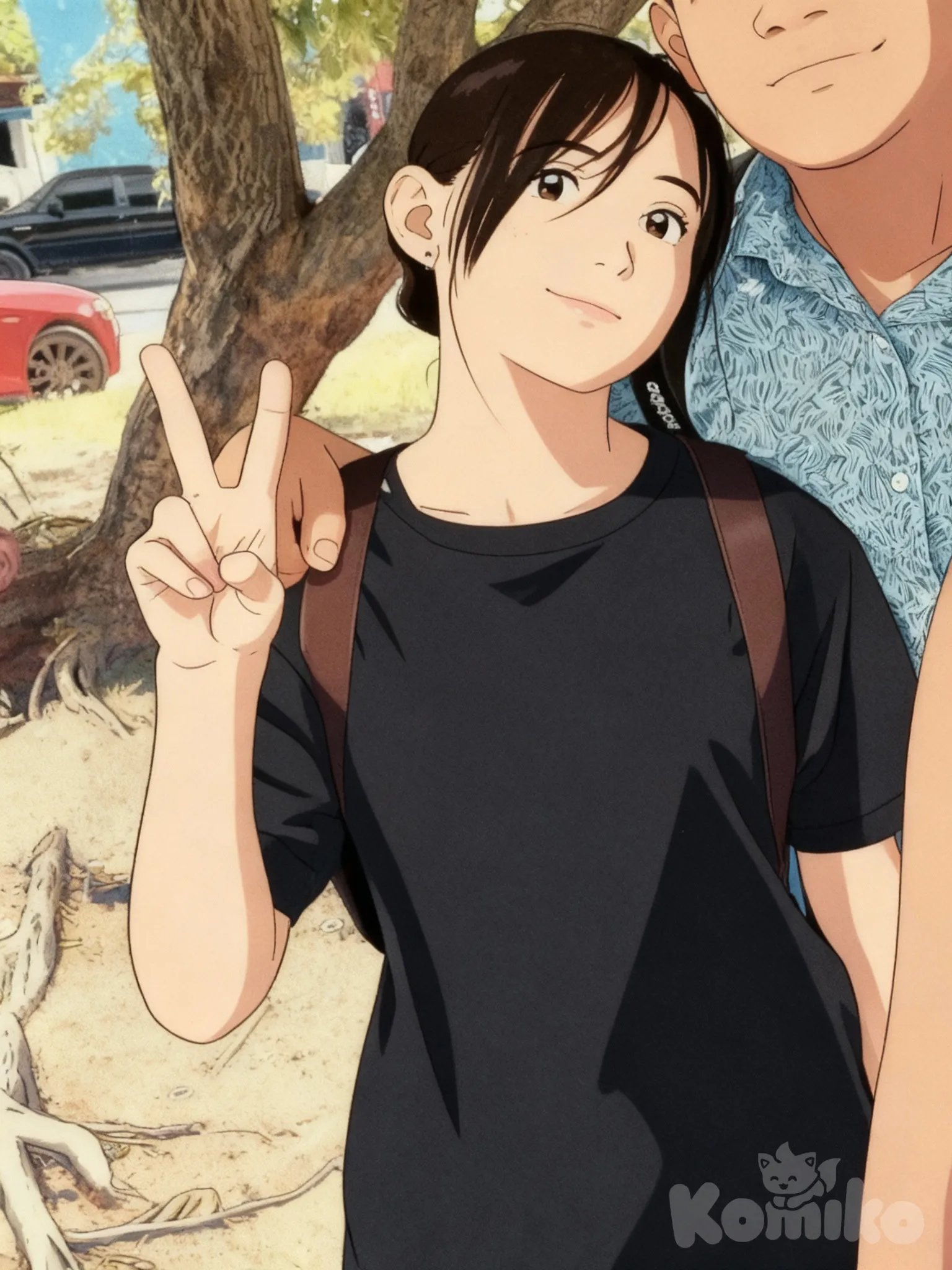 Mi amiga en estilo anime 