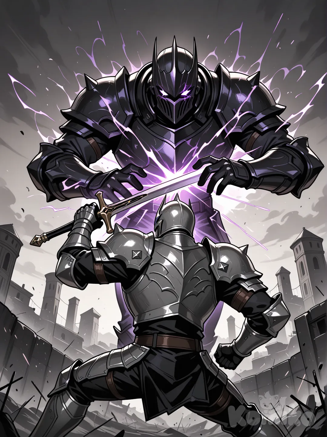 Duelo del bien contra el mal