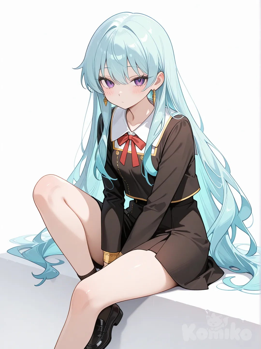 Amme in school uniform