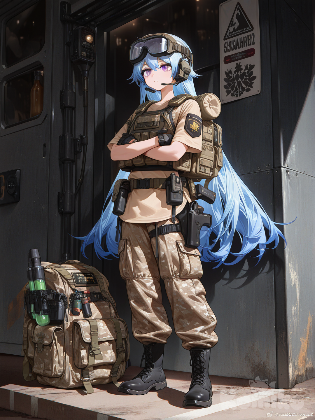 Amme as an Army girl