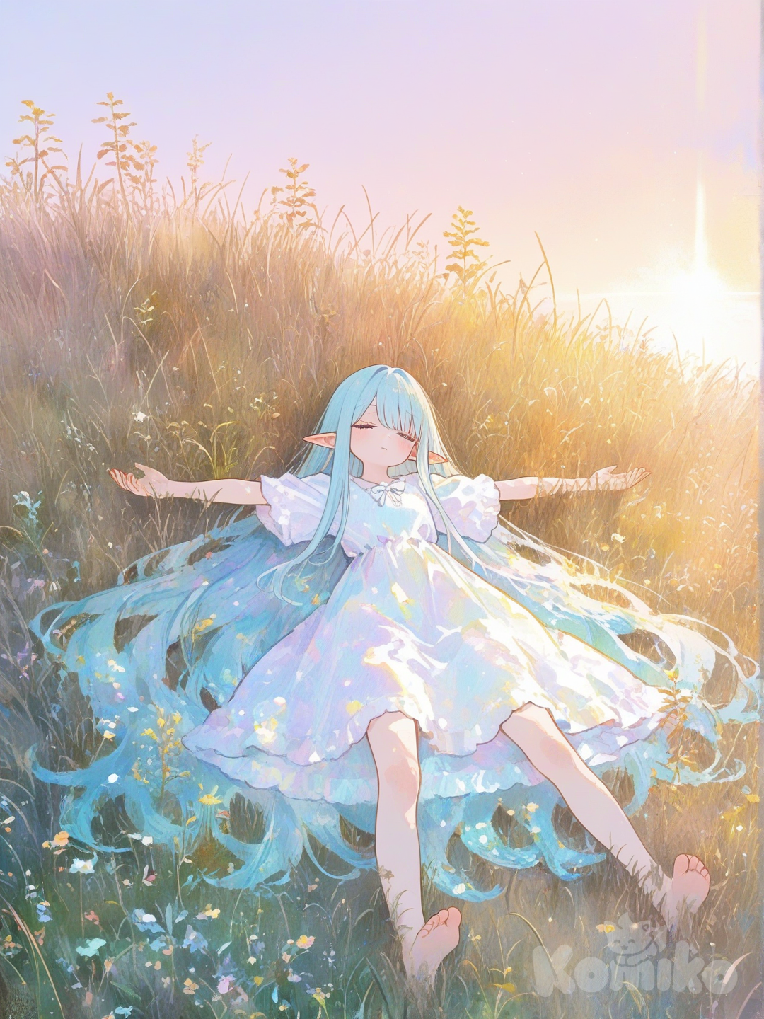 Fairy Amme laying in the grass