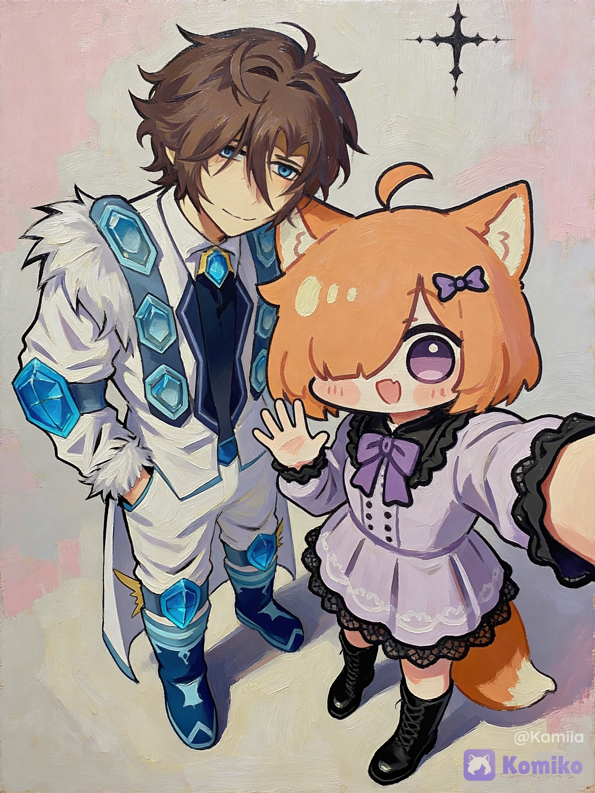 Viran & Komiko's Gothic Selfie Vibes! 🖼️🥰