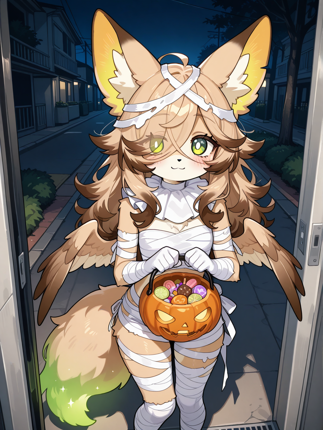 @lewyn-LeAC in a mummy costume 