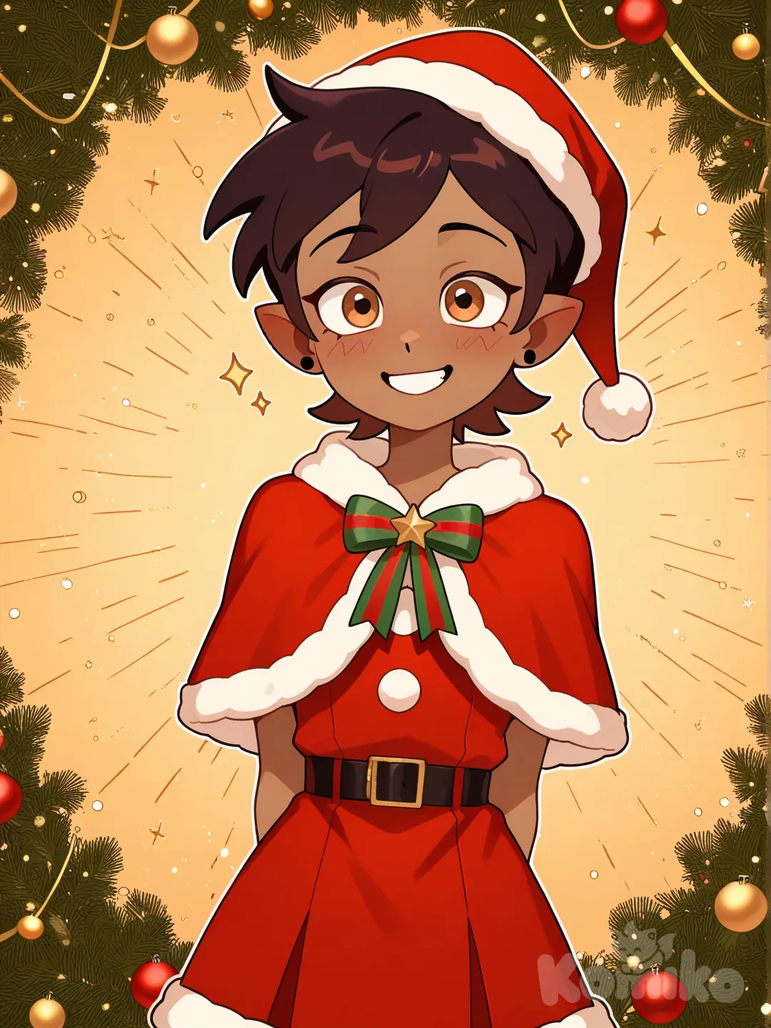 Luz Noceda (The Owl House) en ropa navideña