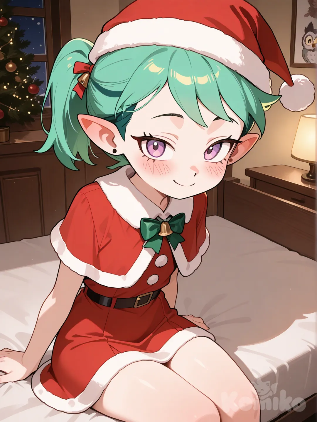 Amity Bligth (The Owl House) en ropa navideña