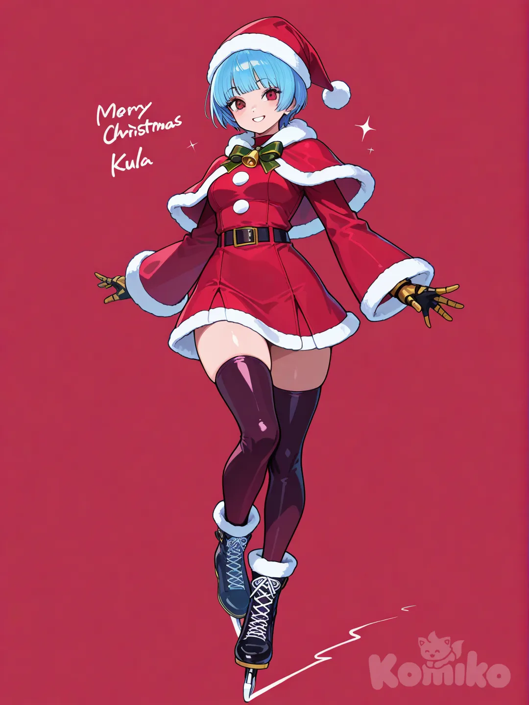 Kula Diamond (The King Of Fighters) en ropa navideña