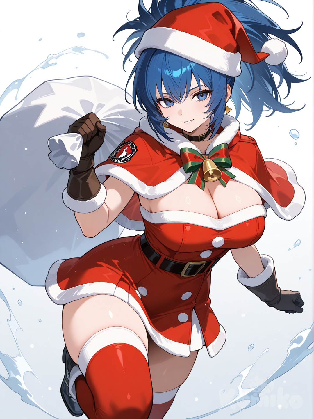 Leona en su misión de alegrar la navidad.