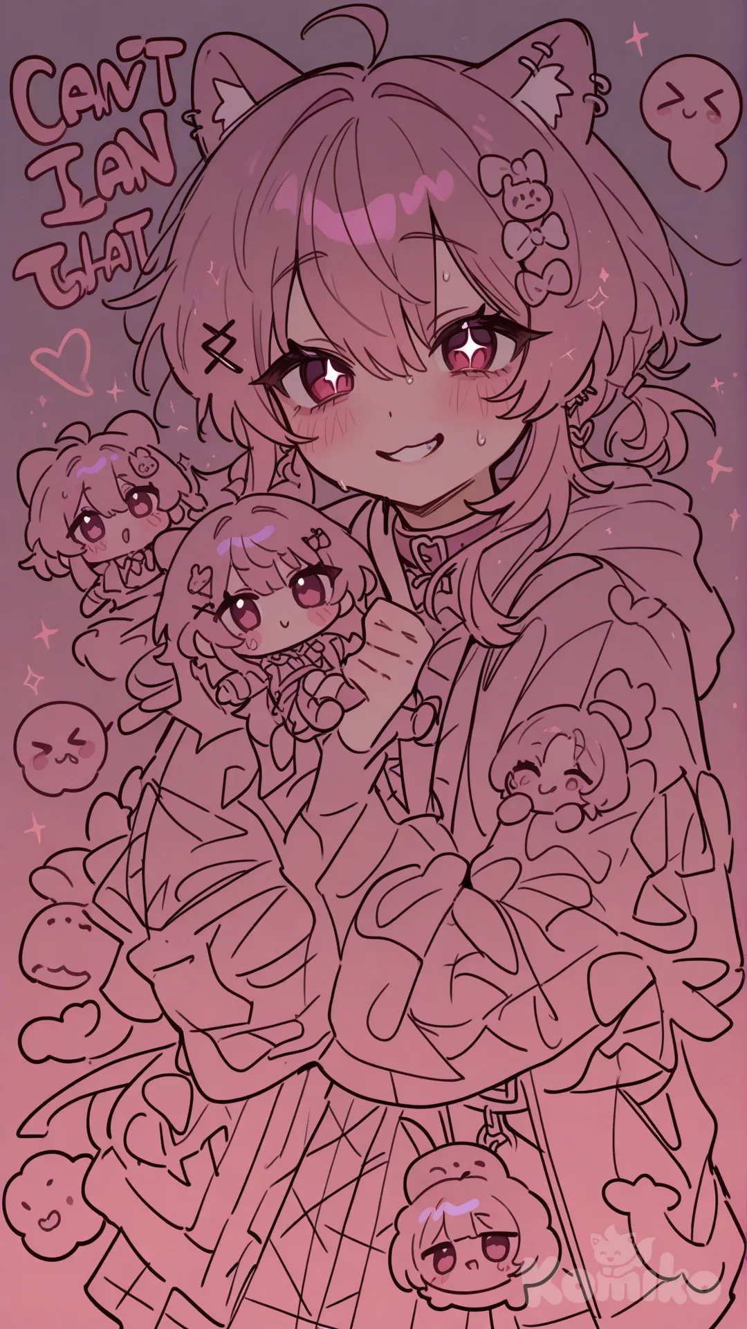 Chica pequeña cabello rubio, ojos azules, gafas, moño azul, mirando al espectador, sonrrisa tierna, mostrando los senos, pezones, vagina, cuerpo completo