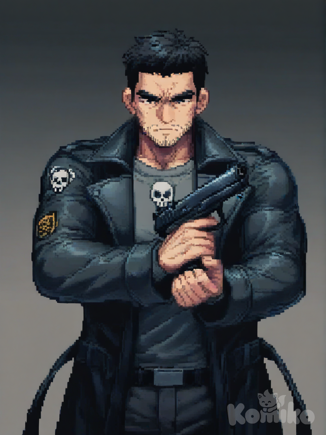 Punisher , [soft-pixel-art-style]
