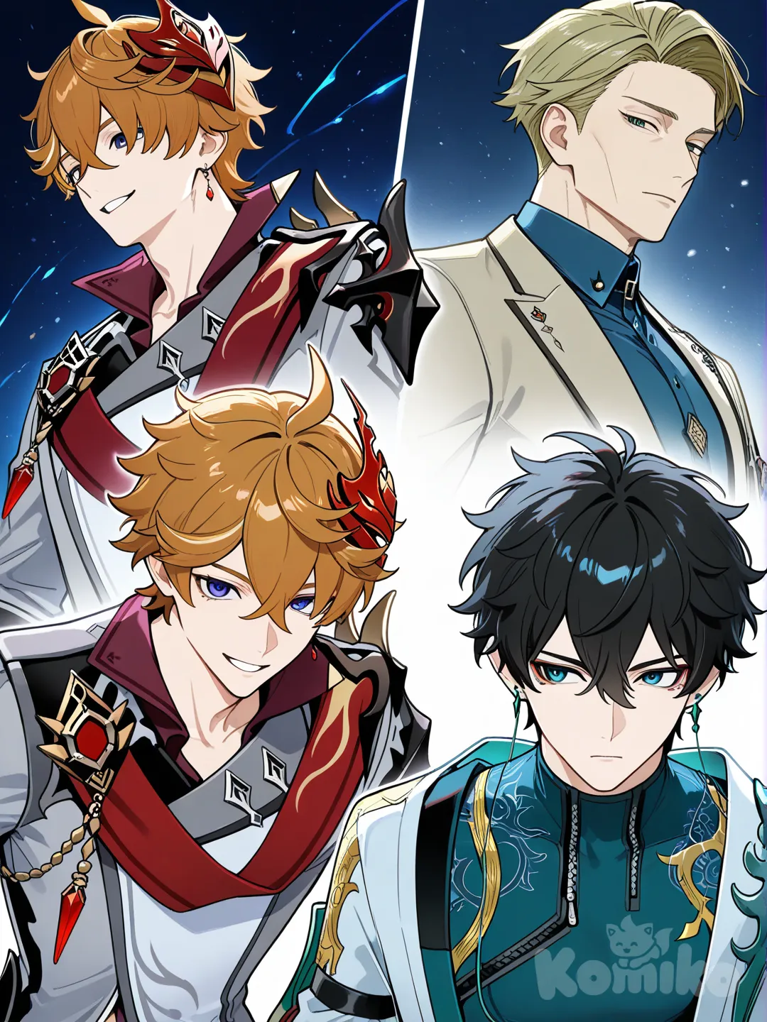 @Dan_Heng_(Honkai:Star_Rail), @Tartaglia_(Genshin_Impact), @Nanami_Kento