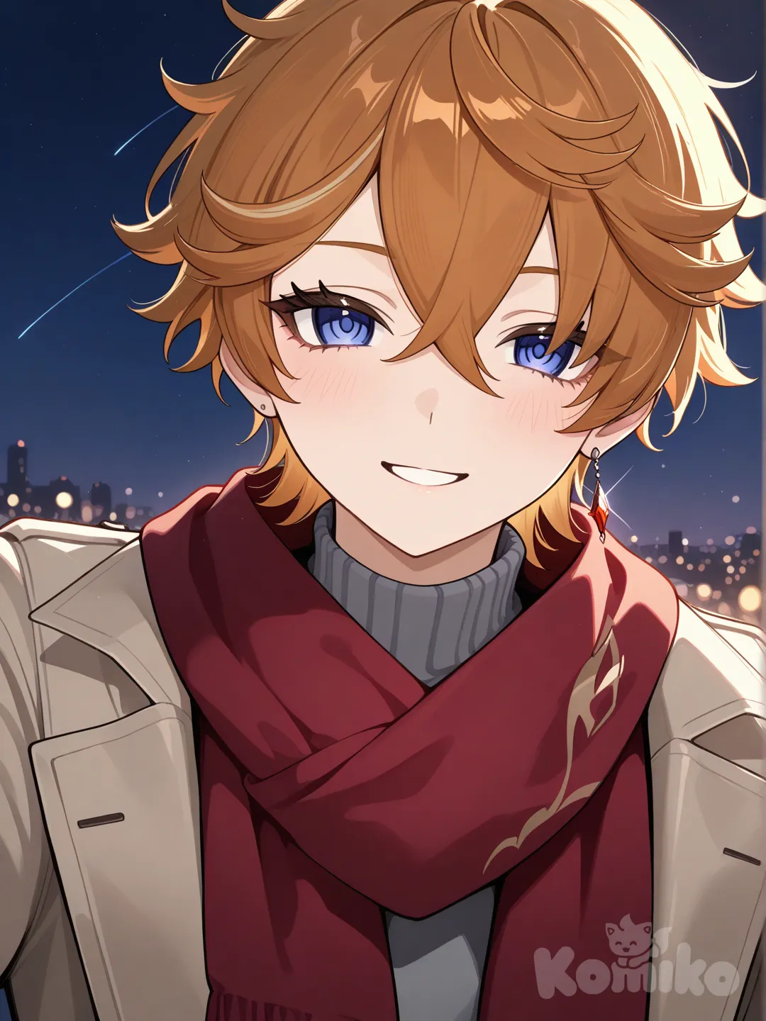 1girl, @Tartaglia_(Genshin_Impact)