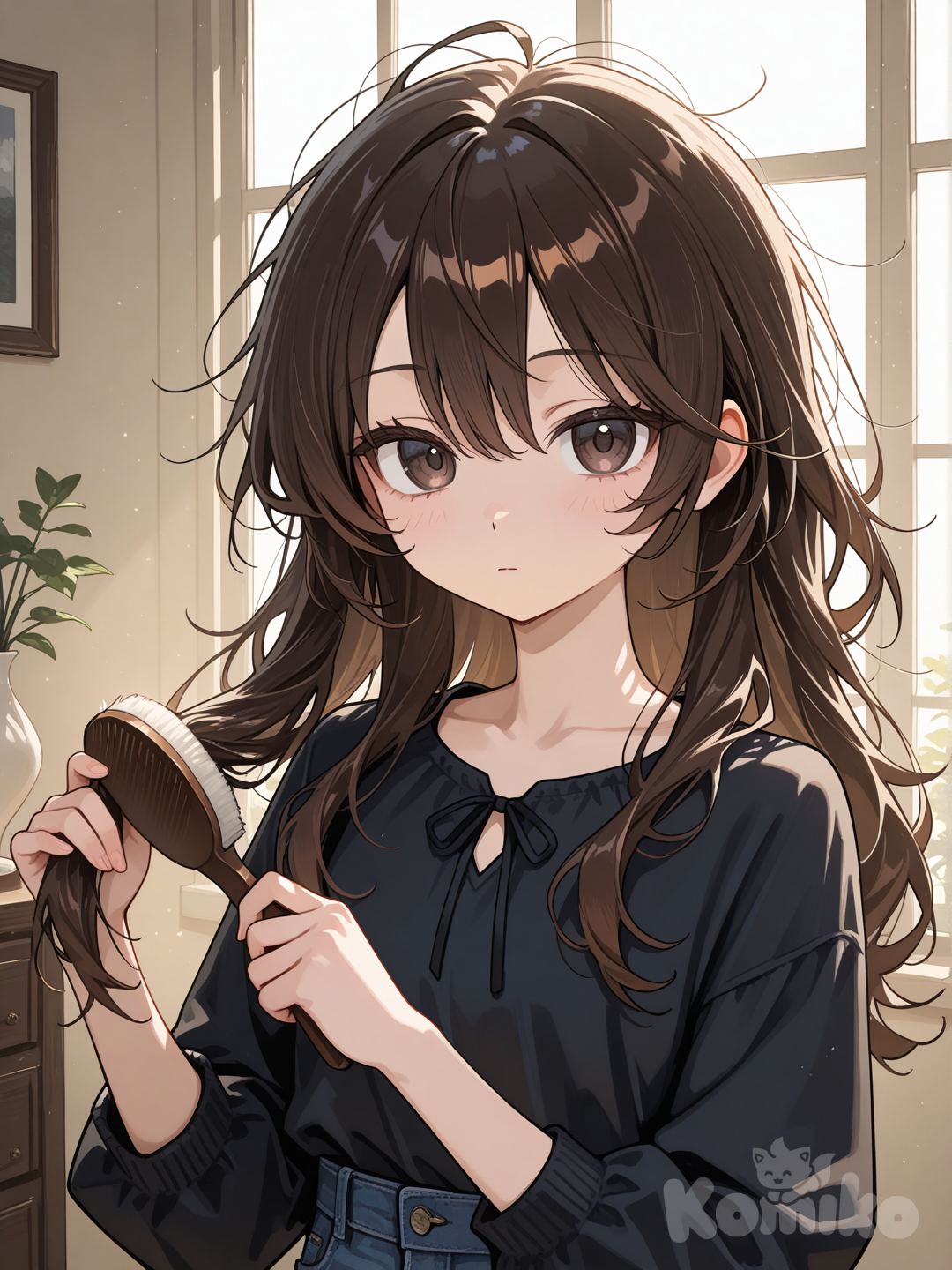 @komiko-SyFf
PANEL 1: PLANO GENERAL (Wide shot)
Vista panorámica de Tokio al amanecer
El sol asoma entre rascacielos
Cielo despejado, tonos pastel
Texto narrativo: "Tokio, 1998. Una mañana como cualquier otra..."
Onomatopeyas: "PÍO PÍO" (pájaros), "RUMRUM" (tráfico lejano)
PANEL 2: PLANO MEDIO (Medium shot)
Parque urbano, niños jugando
Madres con cochecitos
Ambiente alegre pero tranquilo
Texto: "...pero para algunas personas, sería un día que cambiaría todo."
PANEL 3: PLANO DETALLE (Detail shot)
Ventana de un departamento en un edificio elegante
Cortinas cerradas, luz filtrándose
Onomatopeya: "ZZZ..." (desde dentro)
PÁGINA 2 - "EL DESPERTAR"
Dentro, en la oscuridad acogedora de la habitación...
PANEL 1: PLANO GENERAL HABITACIÓN
Habitación femenina elegante pero desordenada
Libros, ropa, objetos personales
Luz matutina entrando por las cortinas
Onomatopeyas: "TRIIIN" (despertador), "PÍO PÍO" (pájaros fuera)
PANEL 2: PRIMER PLANO (Close-up)
Protagonista (22 años) durmiendo profundamente
Cabello castaño oscuro esparcido en la almohada
Expresión serena, casi inocente
La bata de seda azul claro se ha deslizado, mostrando un hombro