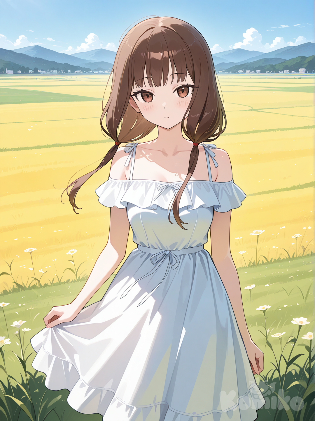 Iino miko in white dress
