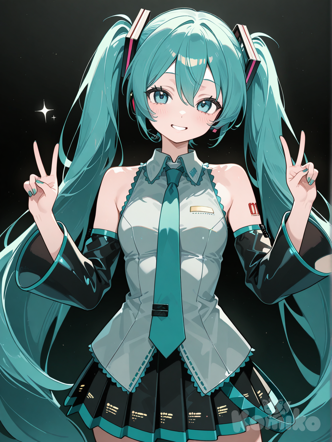 @Hatsune_Miku, ✌️