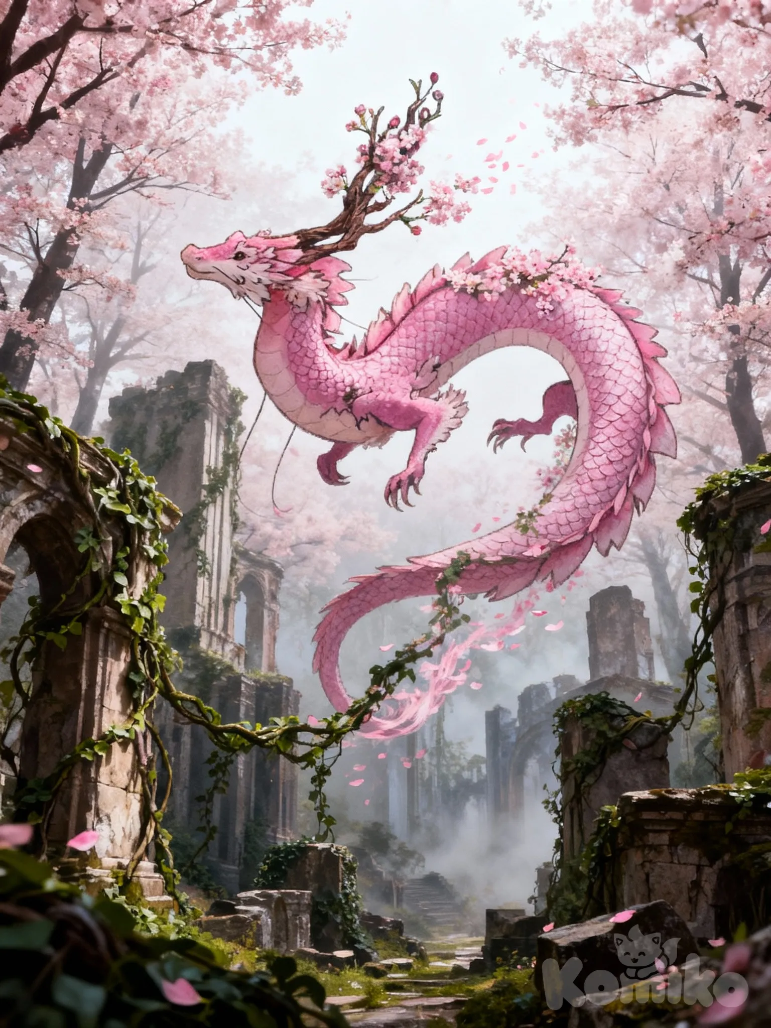Cherry blossom dragon