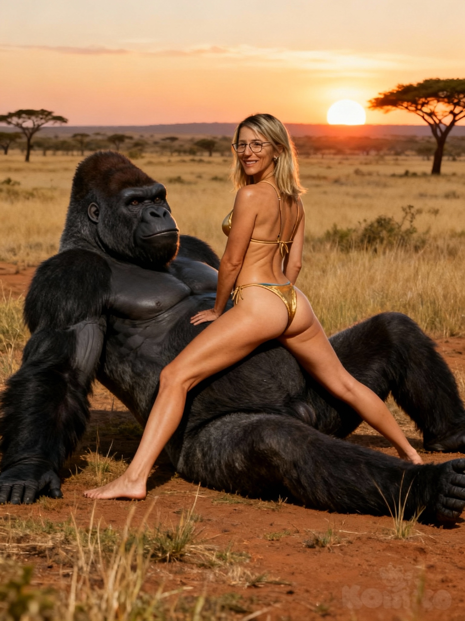 La mujer y el gorila