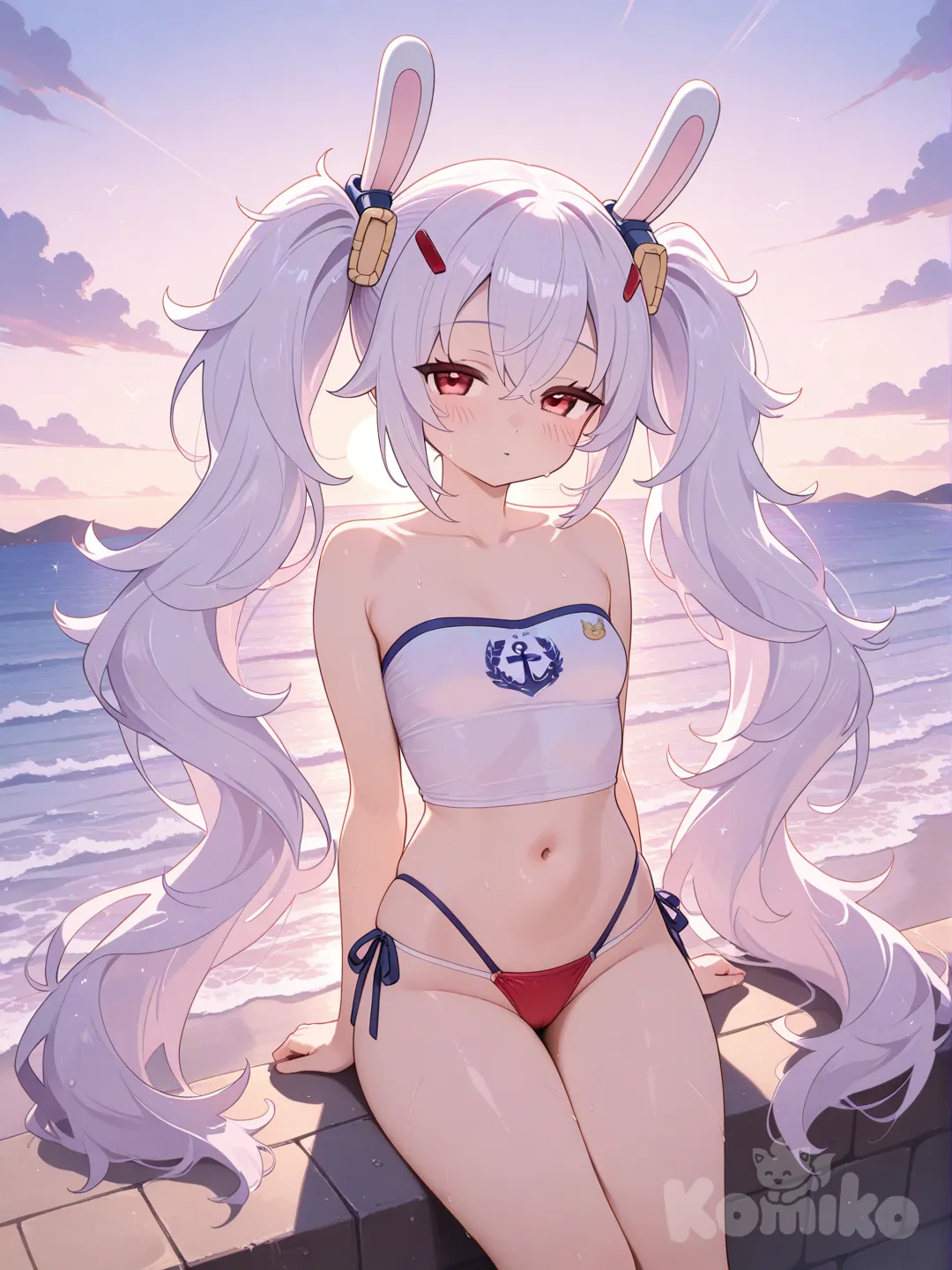@Laffey_(Azur_Lane)،ثونغ،تيوب توب،مكان عشوائي،
