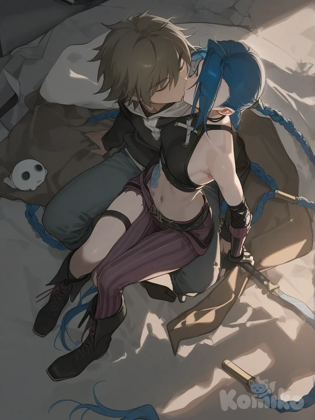 Arcane Jinx, Ezreal, kissing