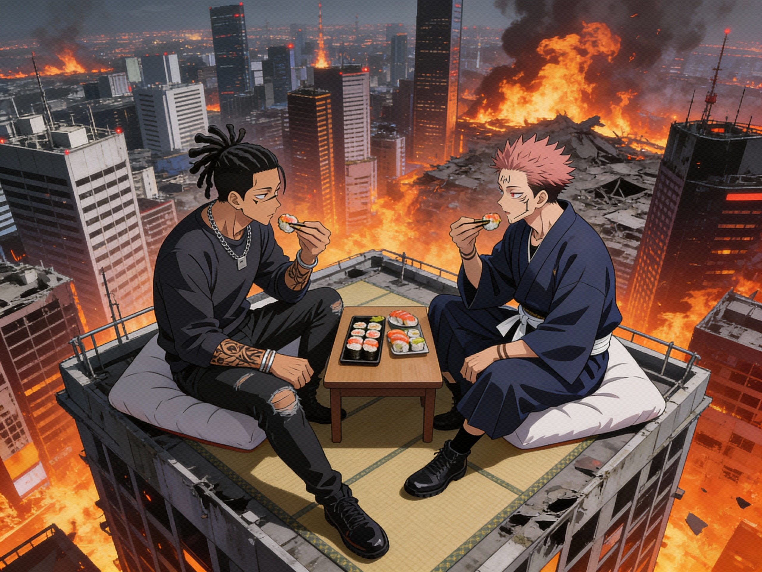 Genkai: why did we stop fighting ancestor?😒 Sukuna: you've been fighting well and I'm hungry 🥱