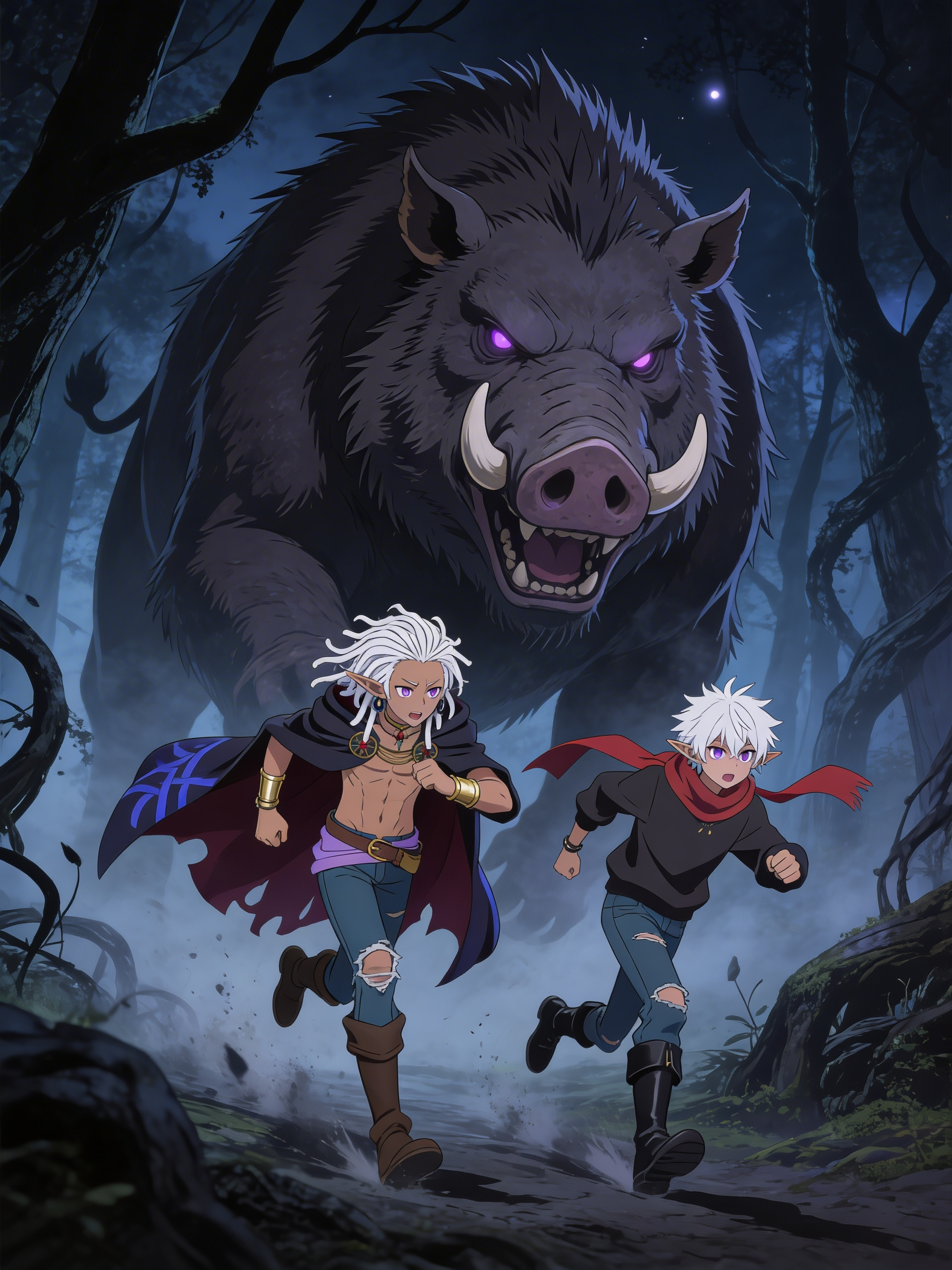 Maxwell: um big brother are we going to fight it now ? Arkys: No Fool, just keep running!!!!