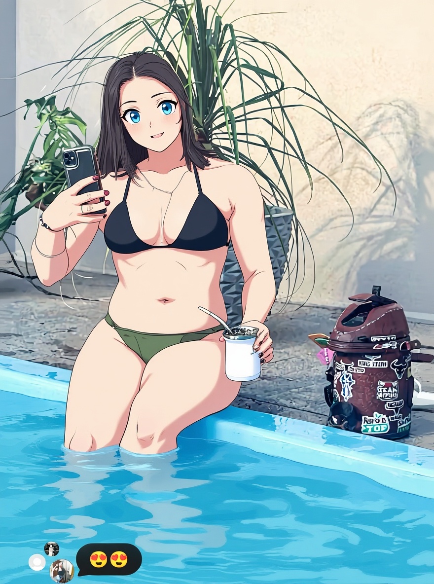 1girl, nude, completely nude, single character, full body, looking at viewer, anime style, simple background