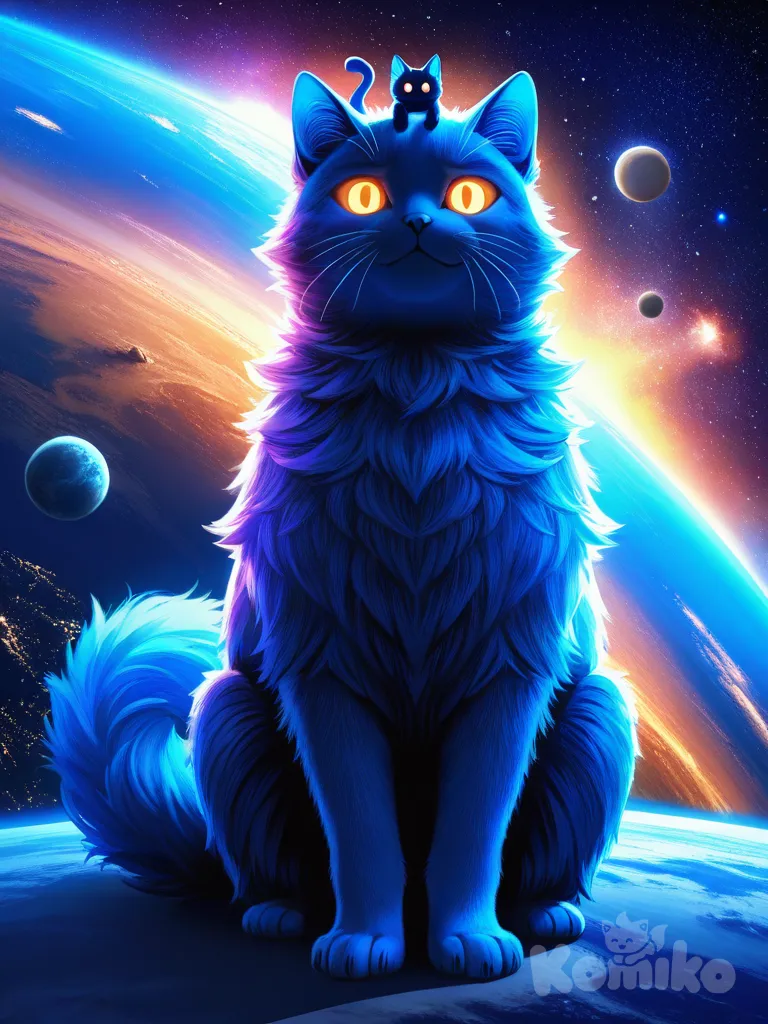 Space cat on a space cat in space