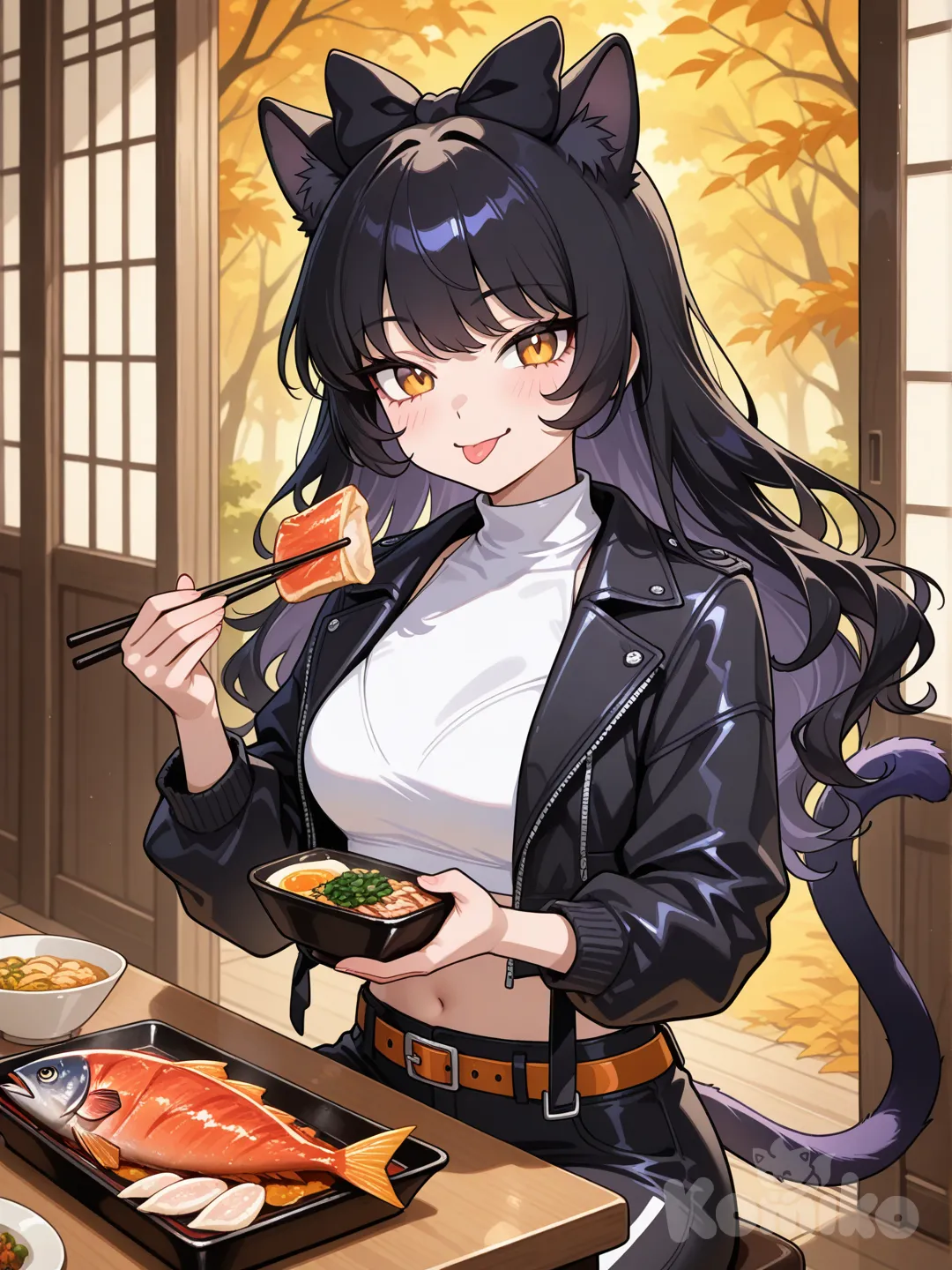 blake belladonna, eating her favorite food
