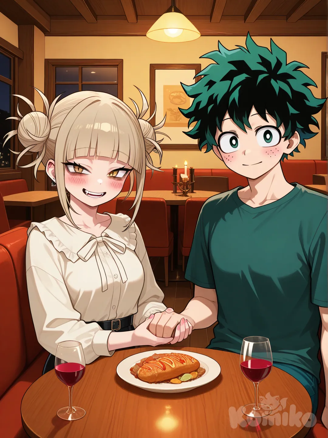 toga himiko, and izuku midoriya go on a date