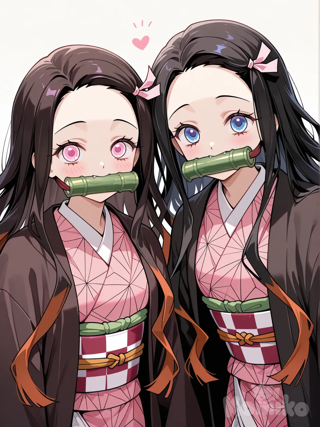 Me and Nezuko twinning 