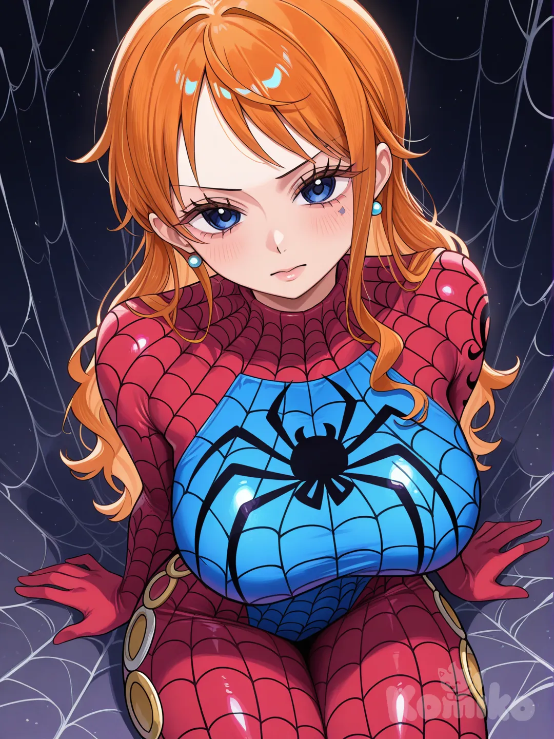 nami (one piece), dress like spiderman without mask
