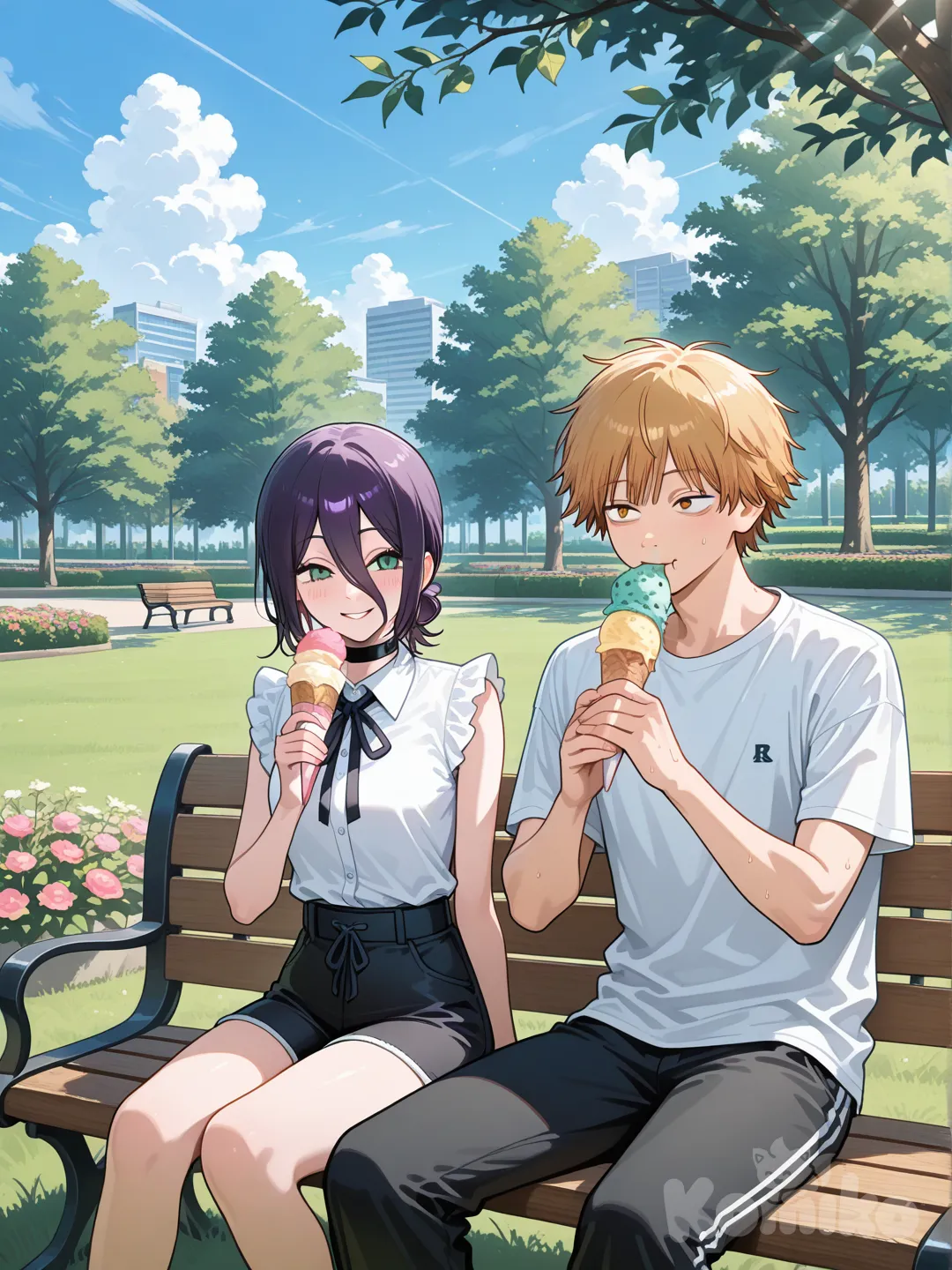 Reze and denji in good ending