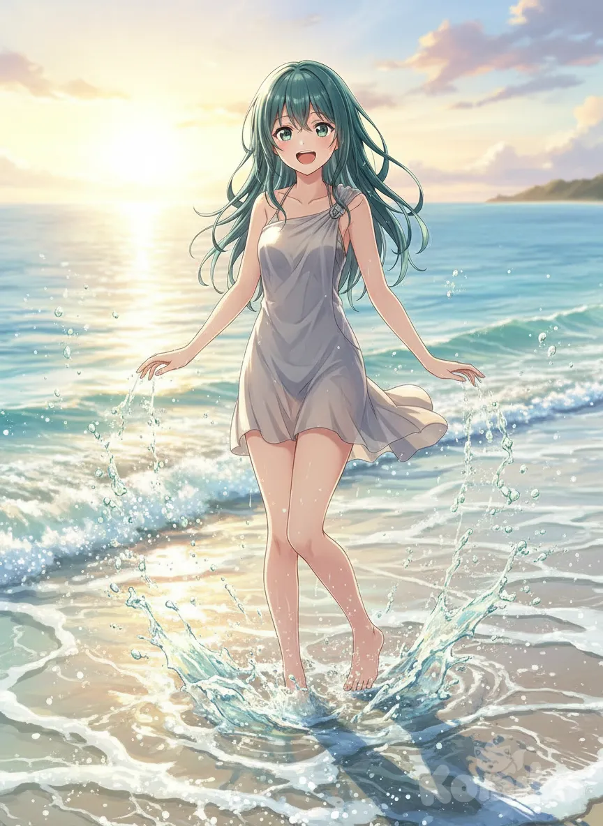 Maru en la playa
