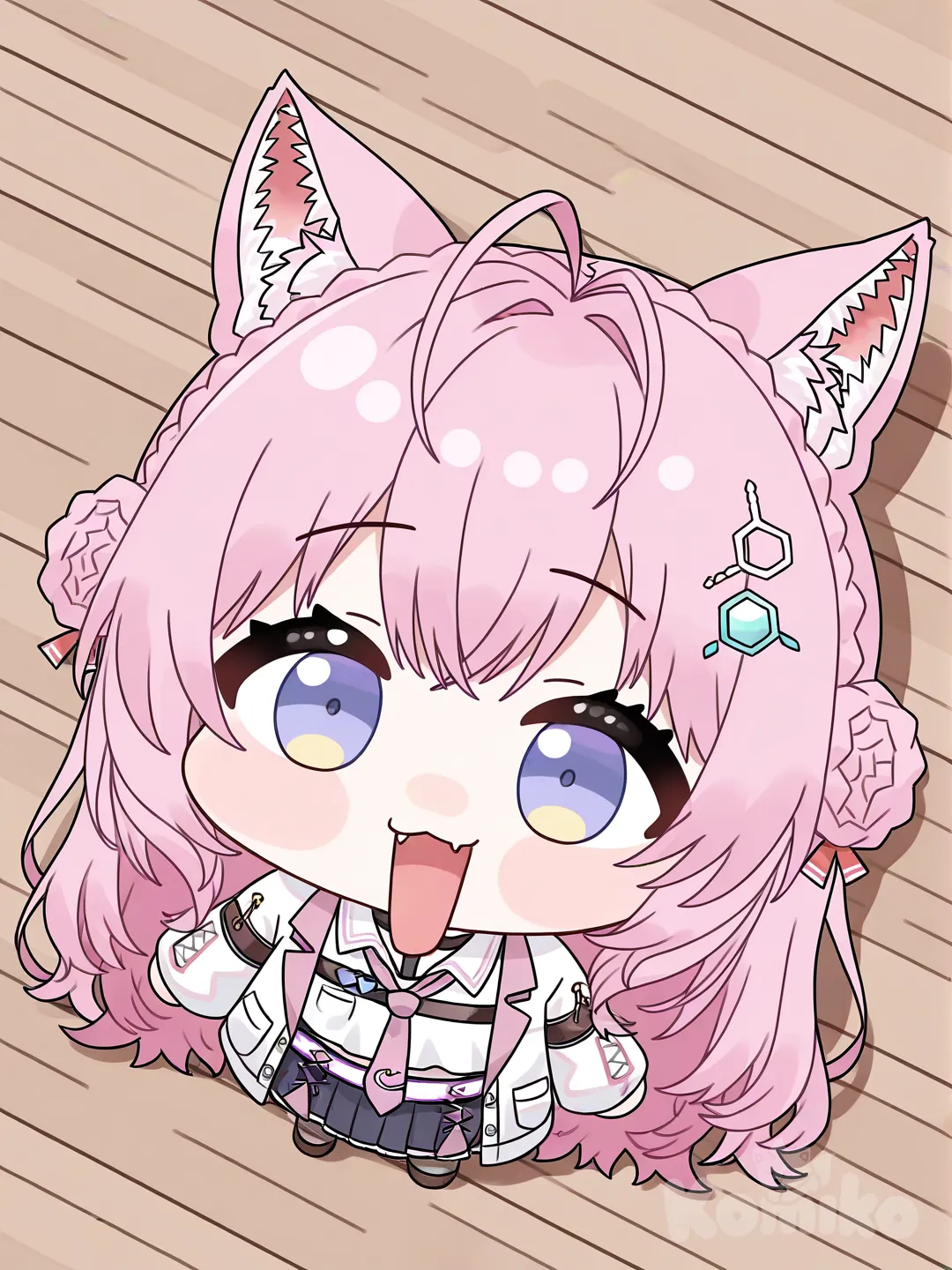 [uplook-style], Hakui Koyori, closeup, portrait, headshot