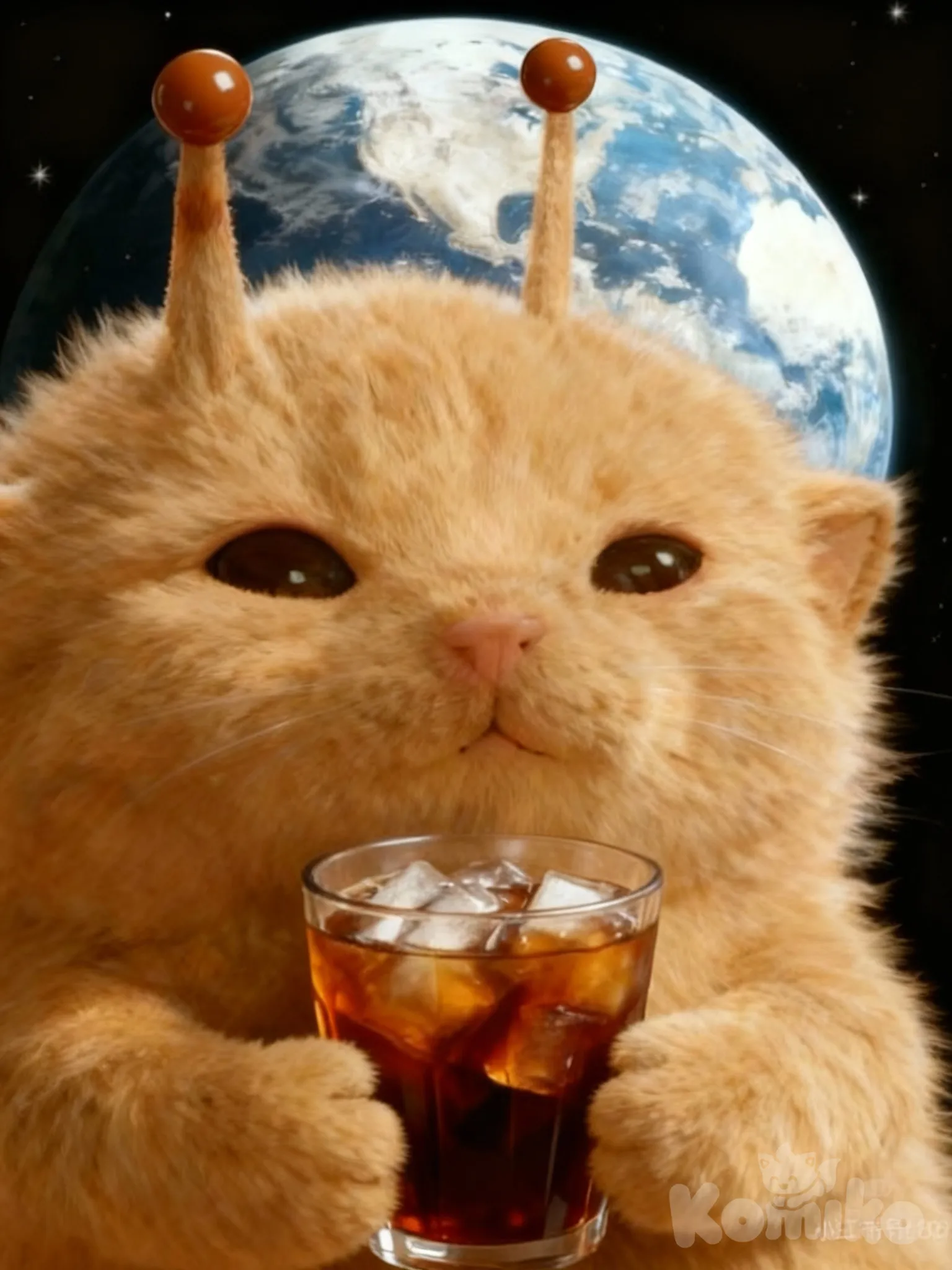 Нарисуй арт, используя как шаблон будущей работы композицию с левой части фотографии, а детали прически , цвета волос, глаза , и другие особенности , возьми с персонажа в левой части фотографии, мне нужен красивый арт, передай ее характерную прическу, рожки, особенность цвета глаз