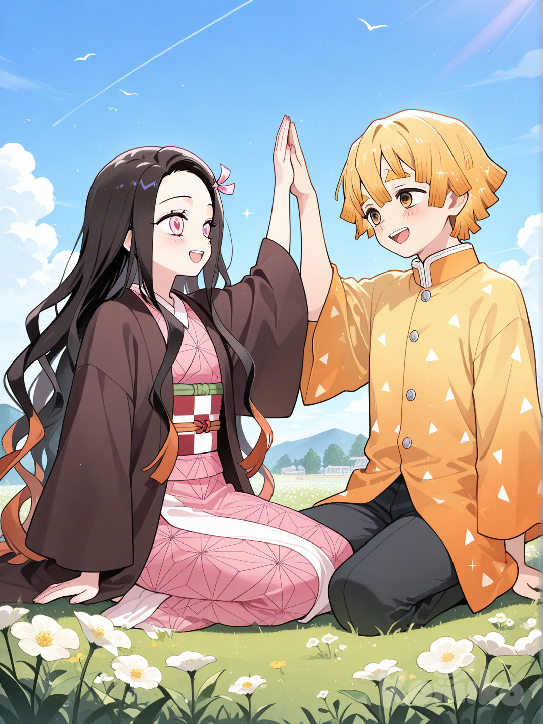 Cute nezuko and zenitsu