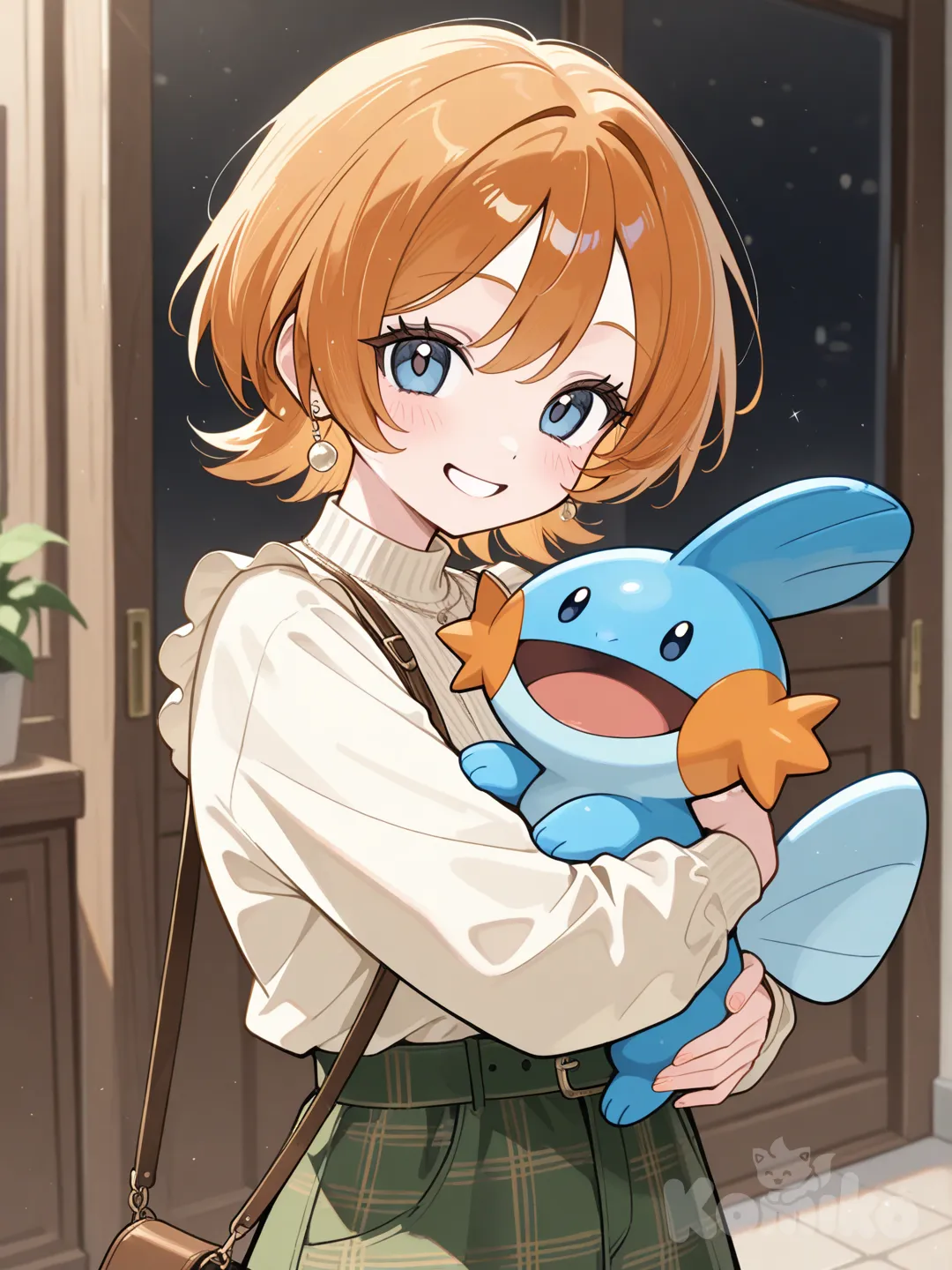 Girl with a mudkip Pokémon