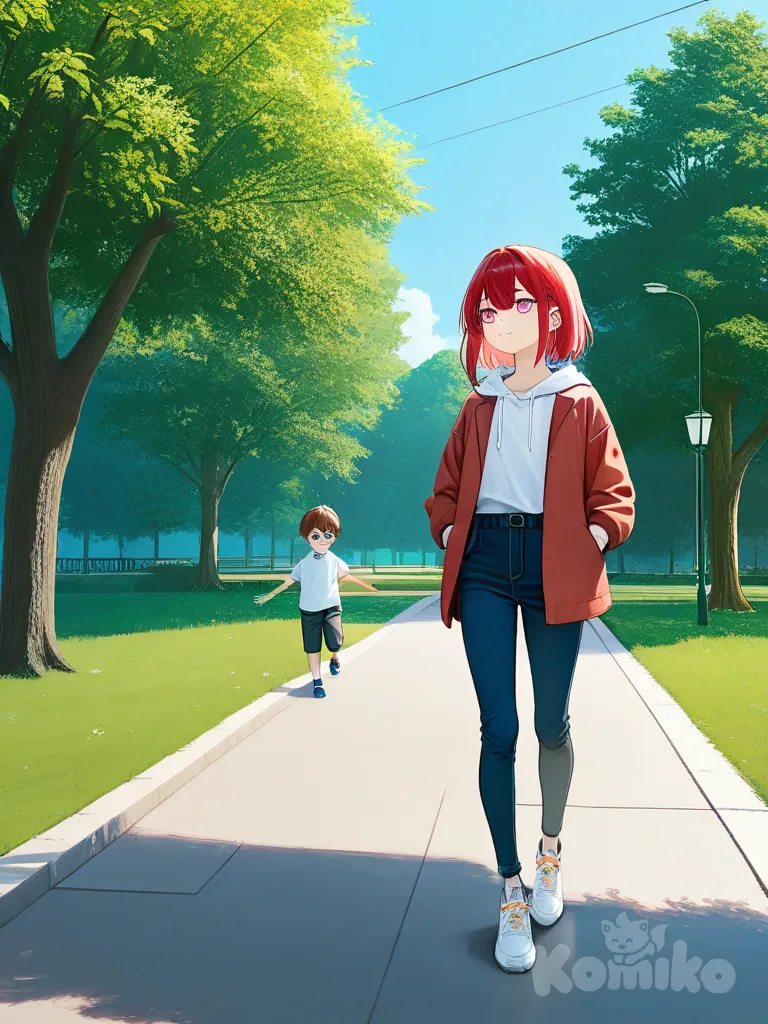 onee-shota, ruivo dos olhos rosa no Pak